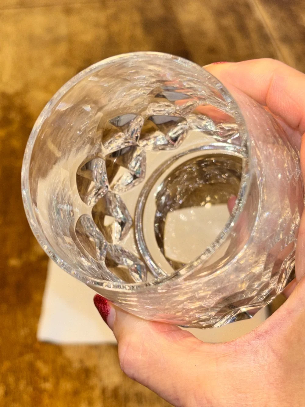Nachtmann Diamant Crystal Old Fashioned Whiskey Tumbler Heavy Cut Glass